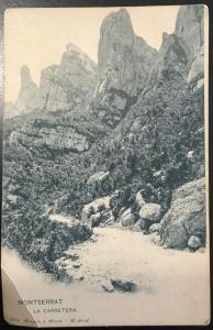 Vintage Picture Postcard Unused Montserrat La Carretera Spain LB