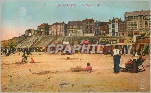 Old Postcard Le Portel The Beach