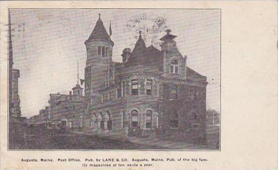 Maine Augusta Post Office 1907