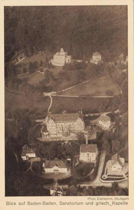 Zeppelin Postcard Germany Aerial View Gustav Eyb - Baden-Baden Sanatorium