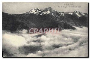 Old Postcard The Alps Clouds Mer Goleon