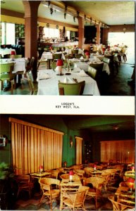 Postcard FL Key West Logun's Ocean Patio Restaurant & Cocktail Lounge 1960s S42