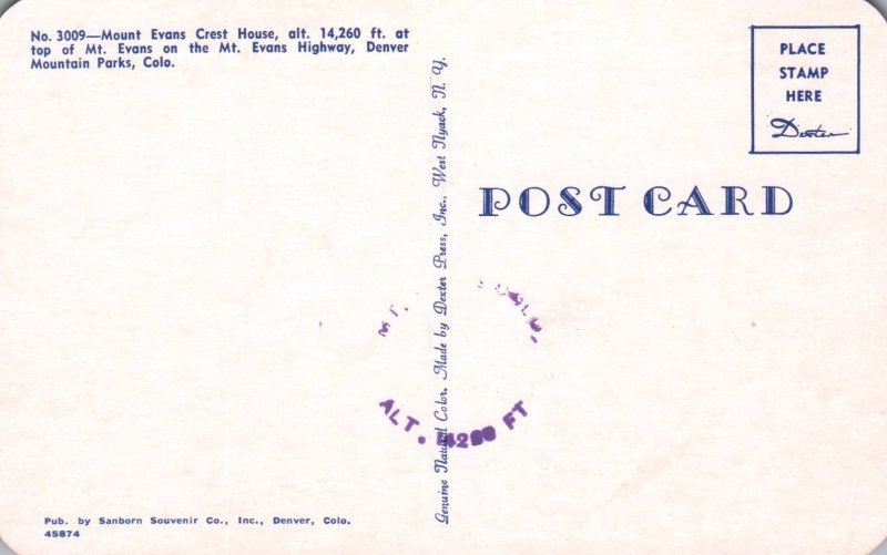 Mount Evans Crest House,Denver Mountain Parks,CO BIN