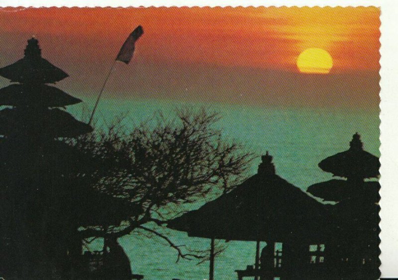 Indonesia Postcard - Bali - Sunset at Tanahlot - Ref TZ10799