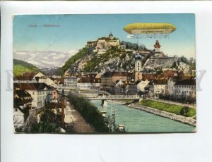 3174121 AUSTRIA GRAZ Schlossberg dirigeable Vintage postcard