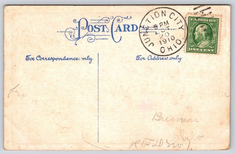 Animal~We Love One Another Dont We~Bears W/ Boxing Gloves~PM 1910~Vintage PC