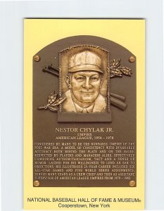 Postcard Nestor Chylak Jr. Plaque National Baseball Hall Of Fame & Museum NY USA