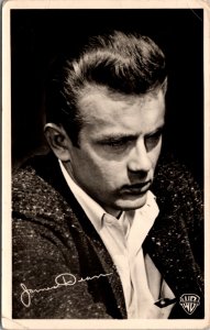 Real Photo Postcard Portrait Photograph of Actor James Dean Warner Brothers