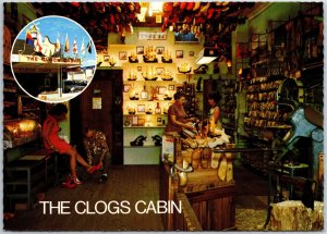 VINTAGE CONTINENTAL SIZED POSTCARD THE CLOGS CABIN STORE AT COOMA NSW AUSTRALIA