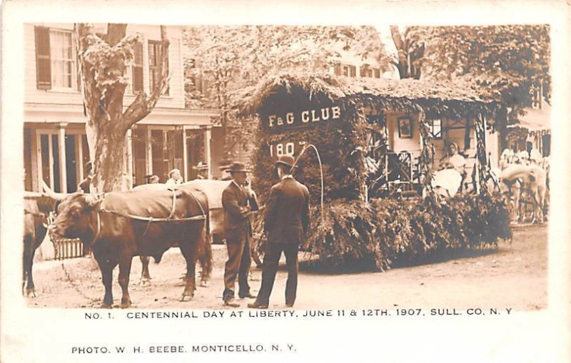 Centennial Day, Real Photo Liberty June 11 & 12, 1907 New York