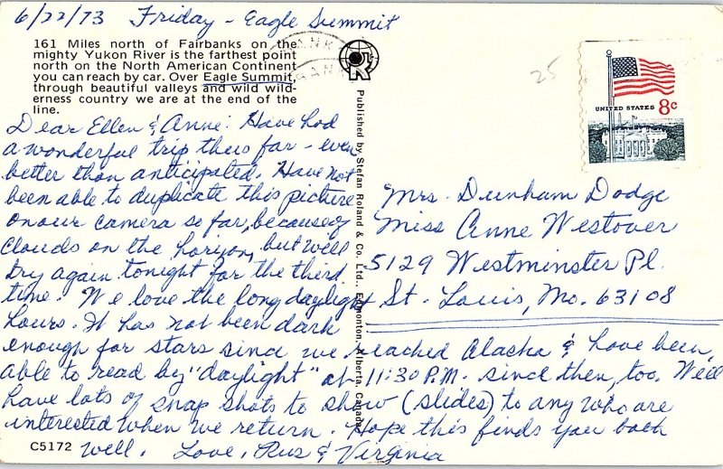 Chrome NATURE SCENE Circle - Near Central & Fairbanks Alaska AK AH7489