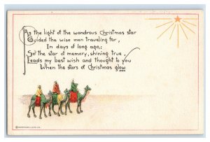 C. 1910 Three Wise Men Star Of Bethlehem Christmas Glow Vintage Postcard P98 