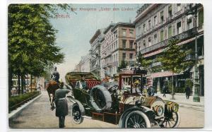 Kronprinz Crown Prince Car Unter den Linden Berlin Germany 1910c postcard