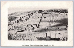 K46/ Johnson's Island Sandusky Ohio Postcard c1910 Prisoner Camp 1864   475