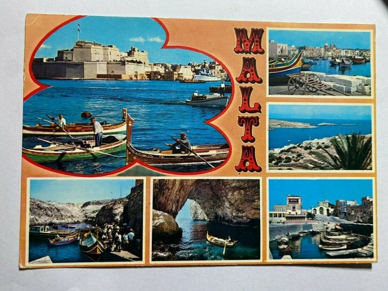 POSTED MULTI VIEW PICTURE POSTCARD - MALTA   (KK976)