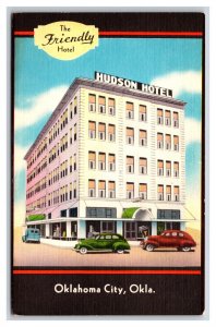 Hudson Hotel Oklahoma City OK UNP Unused Linen Postcard V14