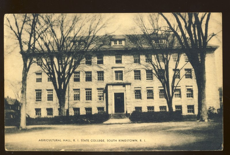South Kingstown, Rhode Island/RI Postcard, Agricultural Hall, RI State College