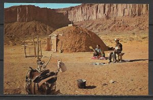 Arizona - Navajo Family At Hogan - [AZ-116]