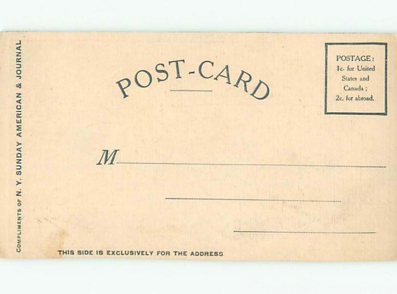 1906 Special Comic Postcard REVEAL THE IMAGE BY USING HEAT IRON AB8364