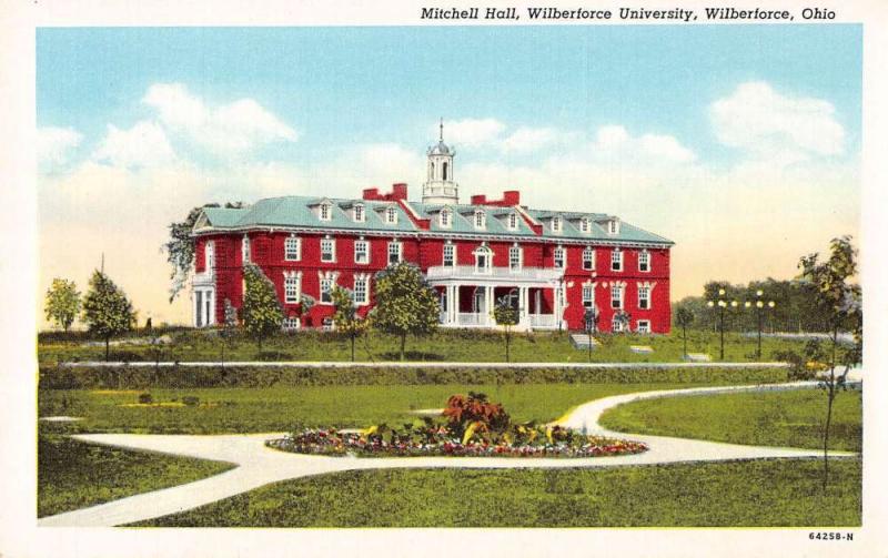 Wilberforce Ohio University Mitchell Hall Antique Postcard K26870