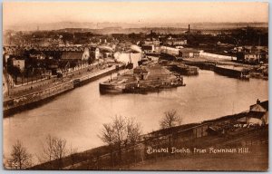 Bristol Docks From Rownham Hill Bristol, England Postcard