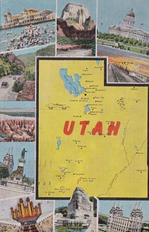 Map Of Utah 1944