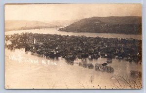 J92/ Wheeling Island West Virginia RPPC Postcard c1910 Flood Disaster 170