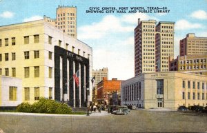 Texas Fort Worth Civic Center Showing City Hall and Public Library