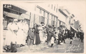 J61/ Freeman South Dakota Postcard RPPC c1910 Main Street Stores Crowd 134