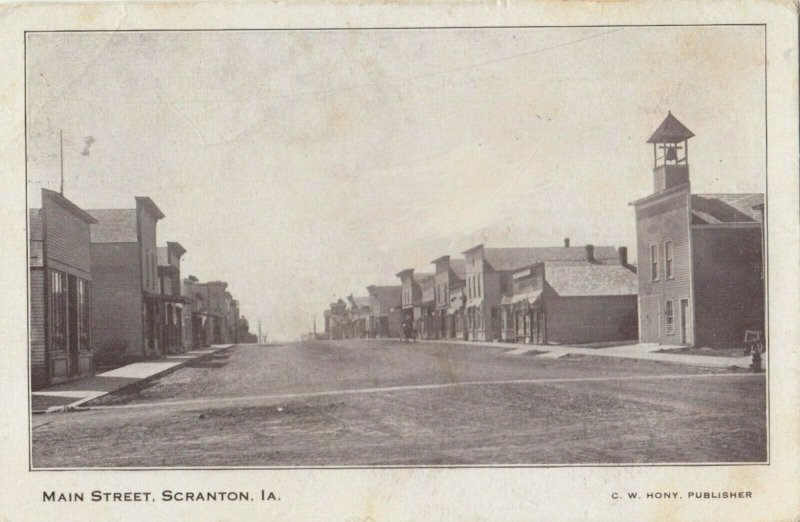 SCRANTON, Iowa, 1910; Main Street