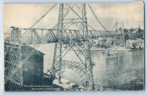 Rio de Janeiro Brazil Postcard Alexandrino de Alencar Bridge and Bay c1910