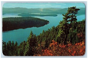 Coeur D' Alene Idaho ID Postcard  Priest Lake As Viewed From The East Side 1972