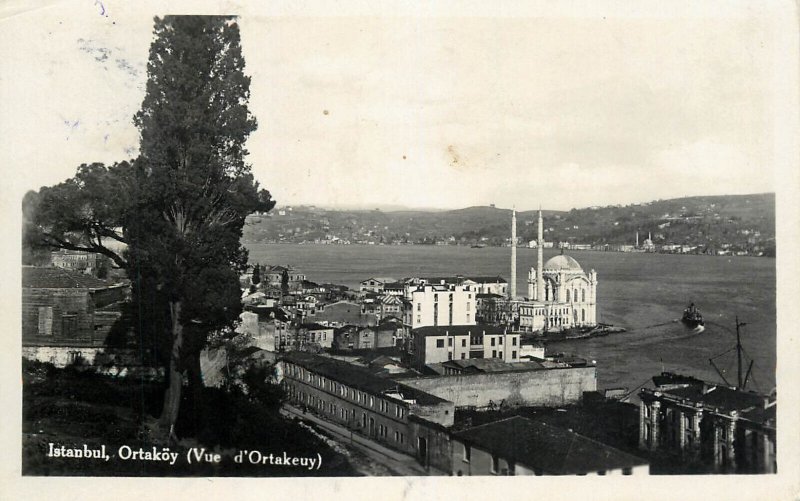 Turkey Istanbul Ortakoy mosque rppc 1938