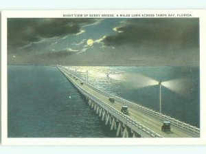 Unused W-Border BRIDGE SCENE Tampa Bay Florida FL HJ0301@