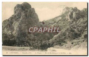 Old Postcard L'Esterel Corniche d'Or Trayas Roc St Barthelemy and St Pilon