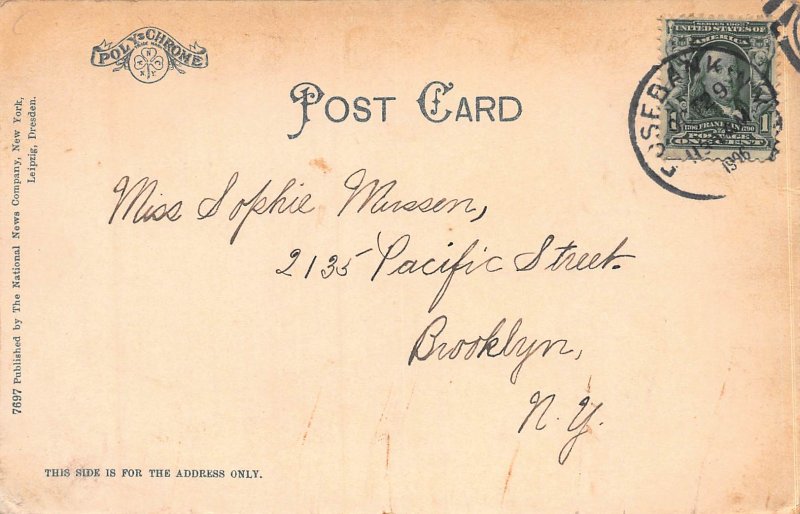 Actor's Home, West Brighton, Staten Island, N.Y., early postcard, used in 1906