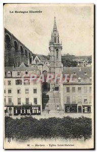 Postcard Old Church St Melaine Morlaix