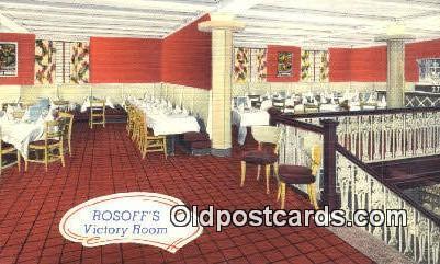 Rosoff's Restaurant, New York City, NYC USA Unused 