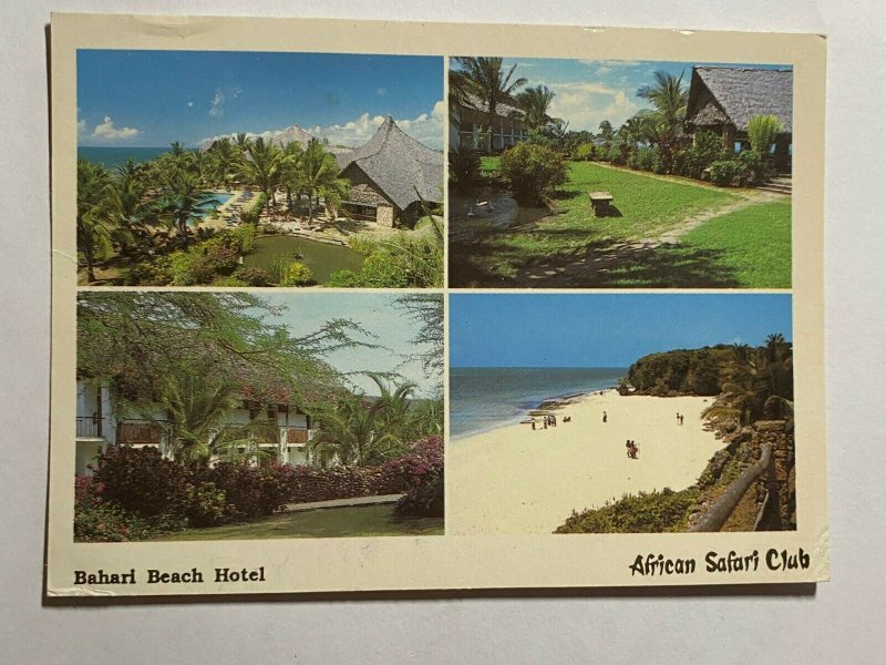 USED KENYA MULTI VIEW POSTCARD - BAHARI BEACH HOTEL AFRICAN SAFARI CLUB (KK3261) 