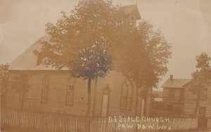 ZC1/ Paw Paw West Virginia RPPC Postcard c1910 Desciple Church 177