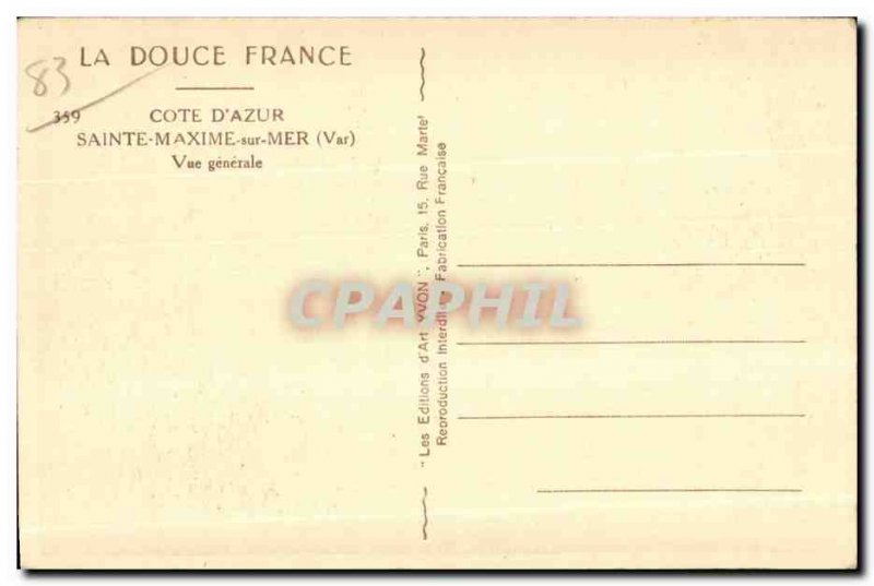 Old Postcard Sainte Maxime sur Mer (Var)