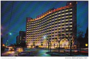 Canada Saskatchewan Power Building At Night Regina Saskatchewan