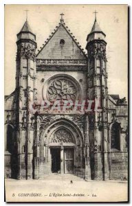 Postcard Compiegne Old Church St. Anthony