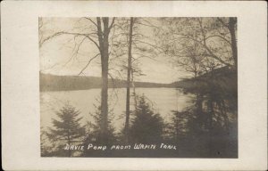 Davis Pond From Wapiti Trail c1910 Real Photo Postcard - Belgrade Maine???