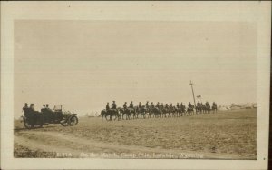 Laramie WY Camp Otis on the March c1910 Real Photo Postcard