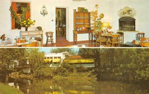 GENEVA, IL Illinois  MILL RACE INN  Restaurant & Interior  ROADSIDE  Postcard