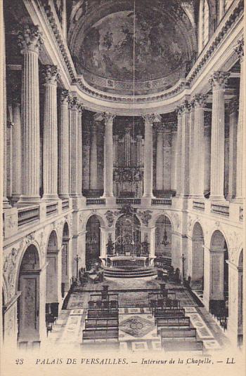 France Versailles Interieur de la Chapelle Palais de Versailles