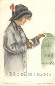 American Girl No. 50 Pearl Eugenia Fidler, Artist Signed 1914 light crease fr...