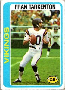 1978 Topps Football Card Fran Tarkenton Minnesota Vikings sk7493