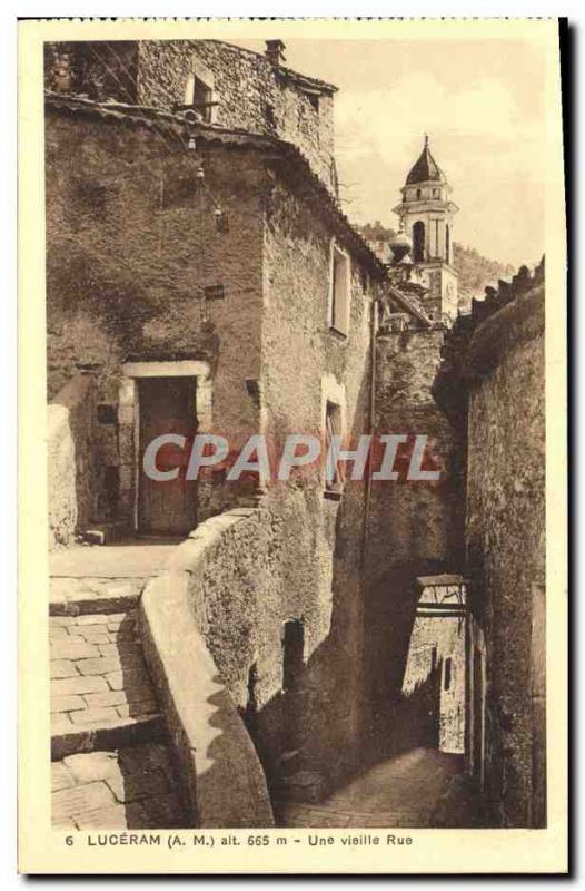 Old Postcard Luceram An Old Street